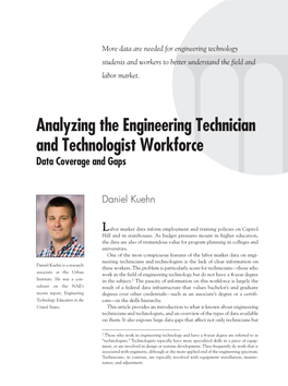 Analyzing the Engineering Technician and Technologist Workforce Data Coverage and Gaps