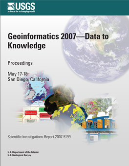 Geoinformatics 2007—Data to Knowledge