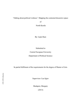 'Talking About Political Violence': Mapping the Contested Discursive