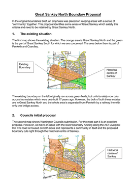 Great Sankey North Boundary Proposal