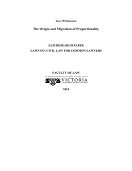 The Origin and Migration of Proportionality