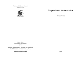 Magonismo: an Overview