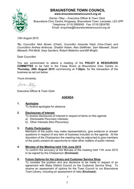 The Local Council Award Scheme Is Attached As Appendix 1