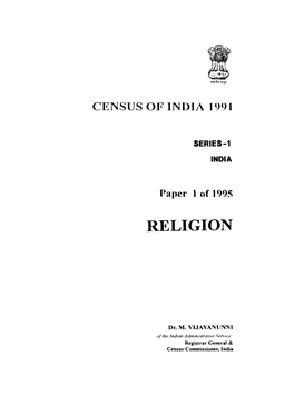 Religion, Paper 1 of 1995, Series-1, India