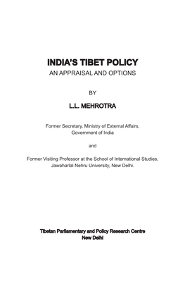 India's Tibet Policy