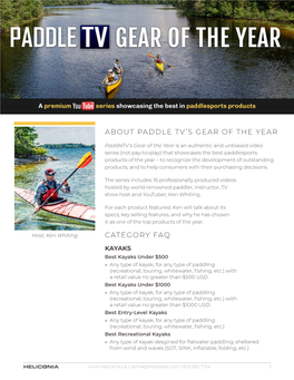 Gear of the Year – Category