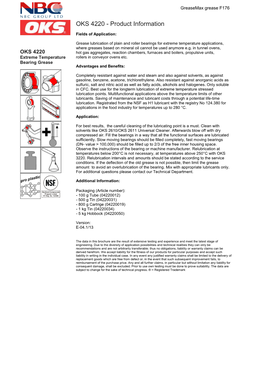 OKS 4220 - Product Information