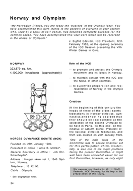 Norway and Olympism
