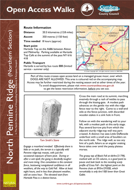 North Pennine Ridge