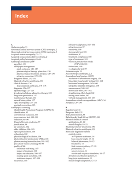 Abducens Palsy, 71 Abnormal Central Nervous System (CNS) Esotropia, 2