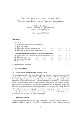 The Scale Arrangements of the Slide Rule: Trigonometric Functions in Electrical Engineering