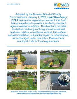 Resilient Shorelines SEAWALL REPLACEMENT ALTERNATIVES to PROVIDE FLOOD PROTECTION and ENHANCE HABITAT and PROPERTY VALUE