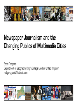 Newspaper Journalism and the Changing Publics of Multimedia Cities