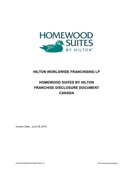 Hilton Worldwide Franchising Lp Homewood Suites By