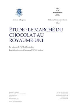 Étude : Le Marché Du Chocolat Au Royaume-Uni