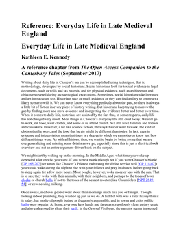 Everyday Life in Late Medieval England Everyday Life in Late Medieval England Kathleen E