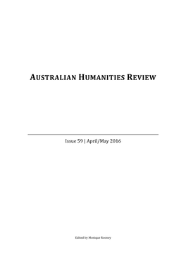 Australian Humanities Review