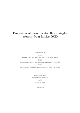 Properties of Pseudoscalar Flavor Singlet Mesons from Lattice