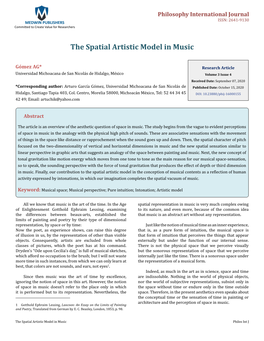 The Spatial Artistic Model in Music