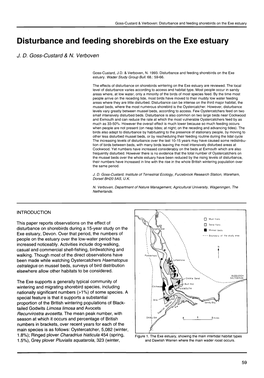 Disturbance and Feeding Shorebirds on the Exe Estuary