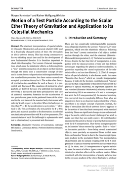 Motion of a Test Particle According to the Scalar Ether Theory of Gravitation and Application to Its Celestial Mechanics