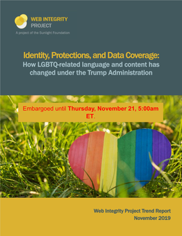 Identity, Protections, and Data Coverage: How LGBTQ-Related Language and Content Has Changed Under the Trump Administration