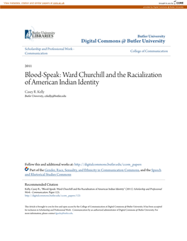 Ward Churchill and the Racialization of American Indian Identity Casey R