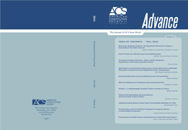 Advance Advance the Journal of ACS Issue Briefs