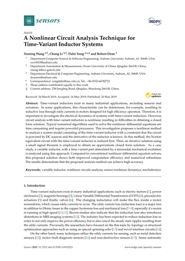 A Nonlinear Circuit Analysis Technique for Time-Variant Inductor Systems