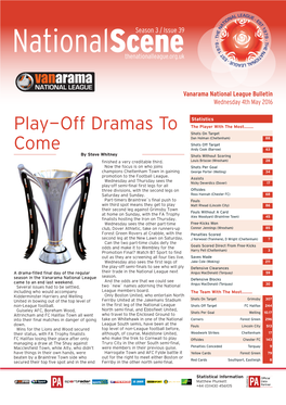 Play-Off Dramas to Come