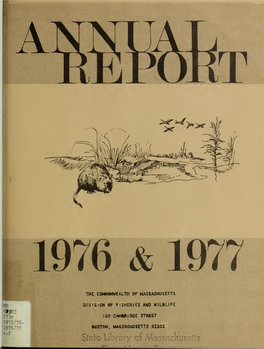 Massachusetts Division of Fisheries and Wildlife Annual Report 1976