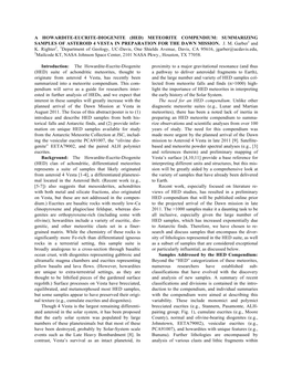 A Howardite-Eucrite-Diogenite (Hed) Meteorite Compendium: Summarizing Samples of Asteroid 4 Vesta in Preparation for the Dawn Mission