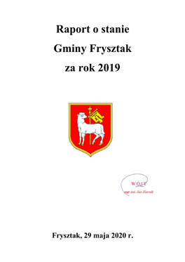 Raport O Stanie Gminy Frysztak Za 2019 Rok