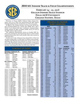 2018 SEC Indoor Track & Field Championships