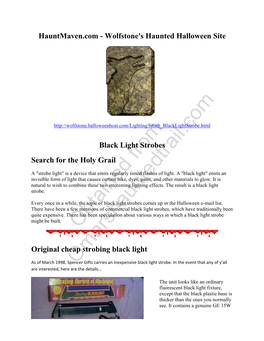 Black Light Strobes.Pdf