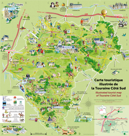 Carte Touristique Illustrée De La Touraine Côté