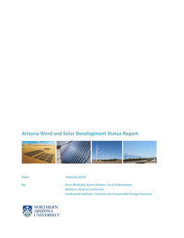 Arizona Wind and Solar Development Status Report 2011