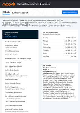 555 Bus Time Schedule & Line Route