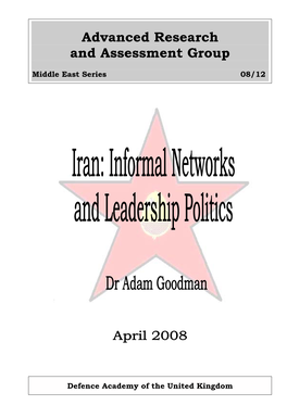 Iran: Informal Networks and Leadership Politics