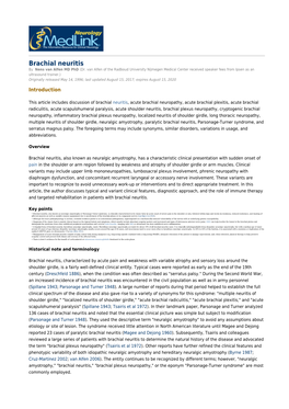 Brachial Neuritis by Nens Van Alfen MD Phd (Dr