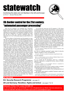 Italy" in Tuscany; and "The Moving "Managed Migration" (The "Management of Immigration in Accordance Frontier of an Invisible Contest