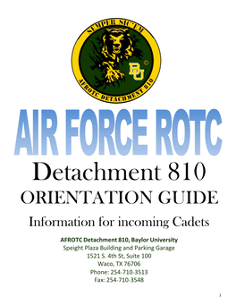 Detachment 810 Orientation Guide 2021