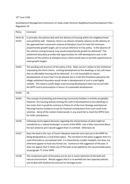 Hope Under Dinmore Reg 16 Comments Redacted