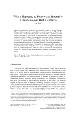 What's Happened to Poverty and Inequality in Indonesia Over Half A