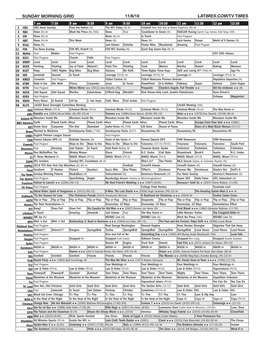 Sunday Morning Grid 11/6/16 Latimes.Com/Tv Times