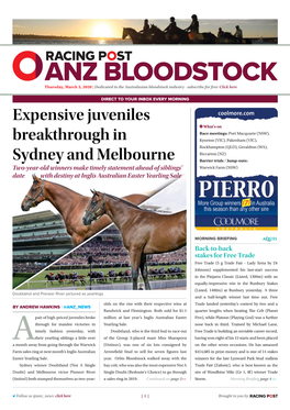 Expensive Juveniles Breakthrough in Sydney and Melbourne | 2 | Thursday, March 5, 2020