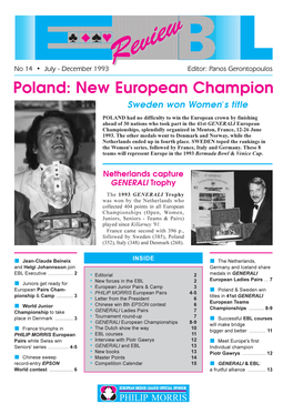 Poland: New European Champion Sweden Won Women's Title