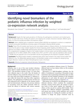 Identifying Novel Biomarkers of the Pediatric Influenza Infection By
