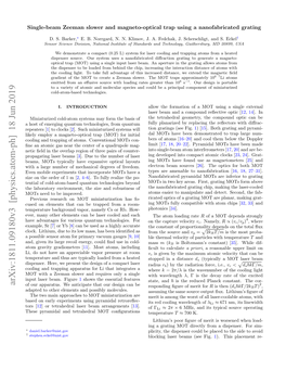 Arxiv:1811.09180V3 [Physics.Atom-Ph] 18 Jun 2019 of Our Apparatus