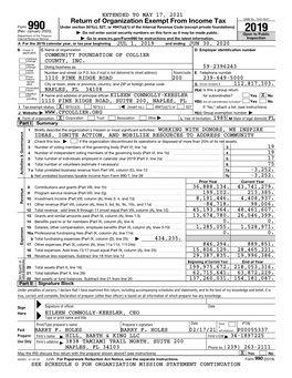 2020 Form 990 and 990-T